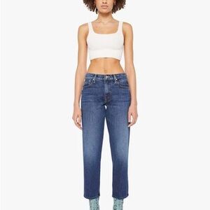 MOTHER high waisted looker crop hot rod